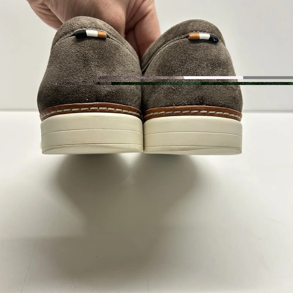 Allen Edmonds WILDER Suede Venetian Slip On Loafers 9.5 D Brown Dress Shoes‎